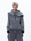 HEAVYWEIGHT SNOW‑WASHED UNISEX VINTAGE WASHED FAUX TWO‑LAYER OVERLAY TOP