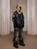 Black magic baggy cargo pant offers a roomy loose silhouette with multi functional cargo pockets, infused with mysterious dark witchcraft-inspired detailing. Made from tough comfortable woven fabric, it merges occult black-magic goth aesthetics with modern streetwear functionality. Versatile to match tees, hoodies and overshirts, great for everyday urban fits and spooky season styling.