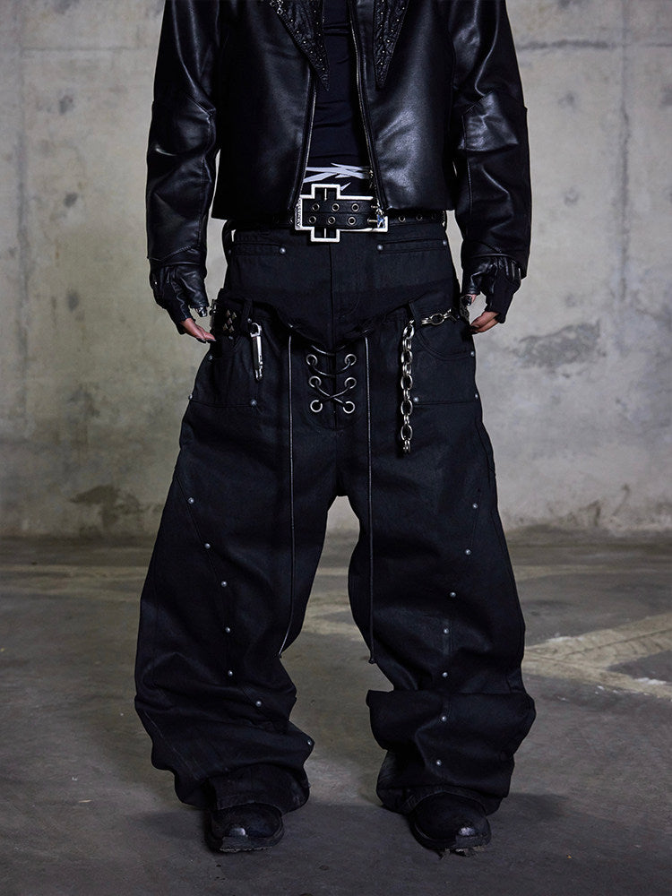 Cargo pants streetwear loose casual, oversized relaxed silhouette with classic multi-pocket cargo design. Main image