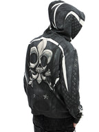 Creepy cute skate hoodie features playful yet slightly eerie cartoon prints and a roomy oversized silhouette, crafted from soft fleece fabric for all-day comfort. It blends whimsical creepy-cute visuals with classic skate culture street aesthetics, perfect for casual daily wear and Halloween-themed street fits.