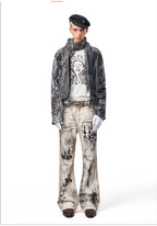 This dark goth oversized distressed hoodie features frayed worn details and a roomy silhouette, perfect for moody alternative goth street styling.