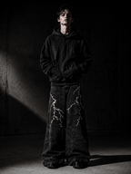 Deconstructed edgy street casual wear, unique deconstructed tailoring breaks conventional design.