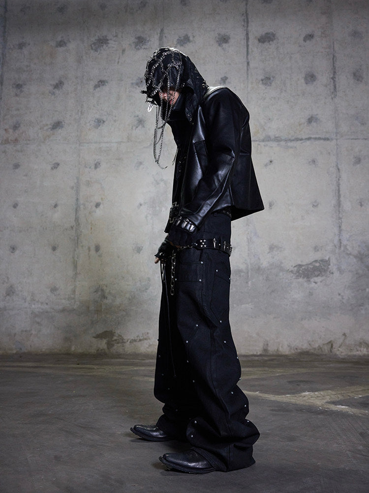 Denim jeans distressed street style, classic denim fabric with vintage distressed craftsmanship.