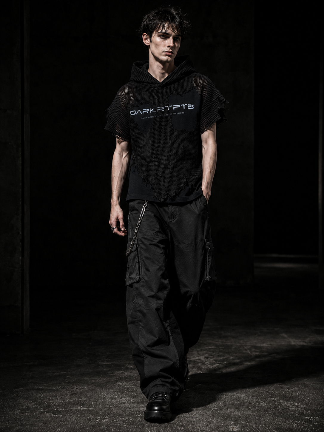 Faded navy classic street denim pant, vintage washed tone brings timeless vibe.