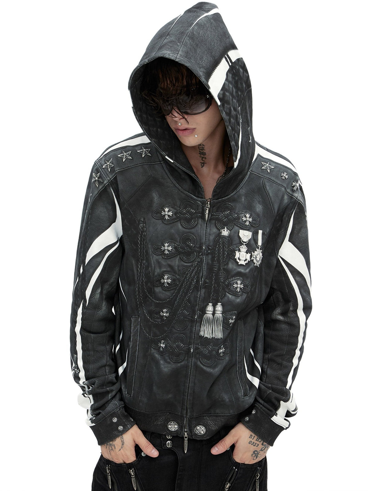 Ghost streetwear short with faded wash showcases vintage worn-in fading treatment and relaxed baggy cut, paired with subtle ghost graphic detailing. It merges eerie Halloween aesthetics with casual urban streetwear, lightweight and breathable for warm autumn days, ideal for everyday layered looks and spooky season fits.