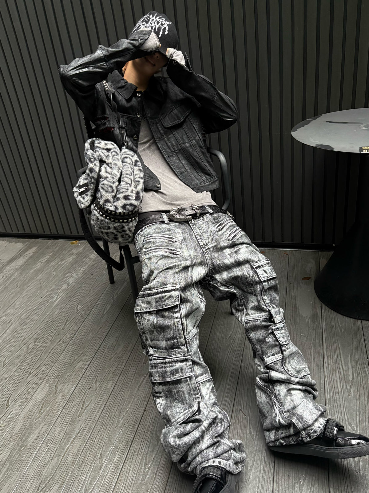 Crafted from soft washed cotton, this street shirt embodies raw grunge fashion for everyday urban styling.