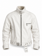 Hype retro layer cuff spliced outerwear features spliced panels and layered cuff details to create bold retro streetwear aesthetics.
