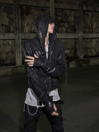 Hype retro rivet detail boxy outerwear is accented with vintage rivet embellishments and a structured boxy silhouette for standout retro street style.