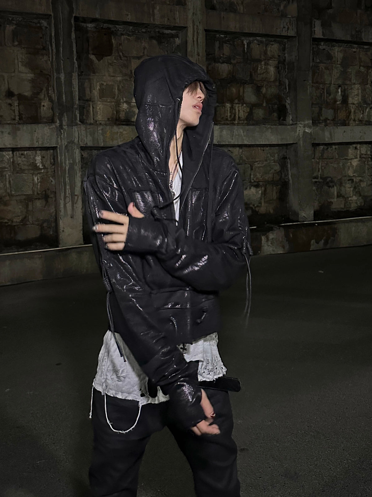 Hype retro rivet detail boxy outerwear is accented with vintage rivet embellishments and a structured boxy silhouette for standout retro street style.