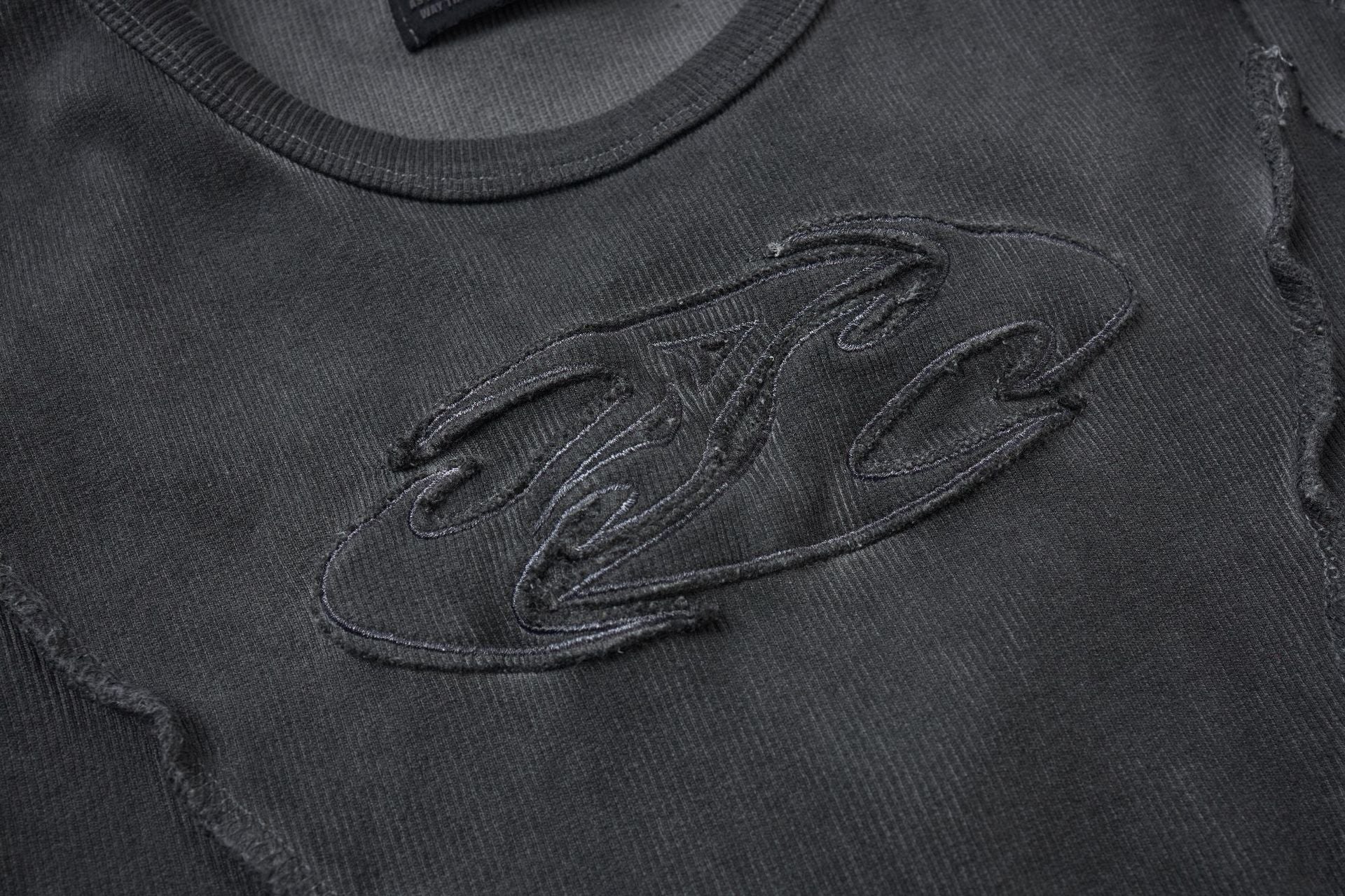 Loose baggy skate street clothes, roomy cut enables free movement for skate activities.