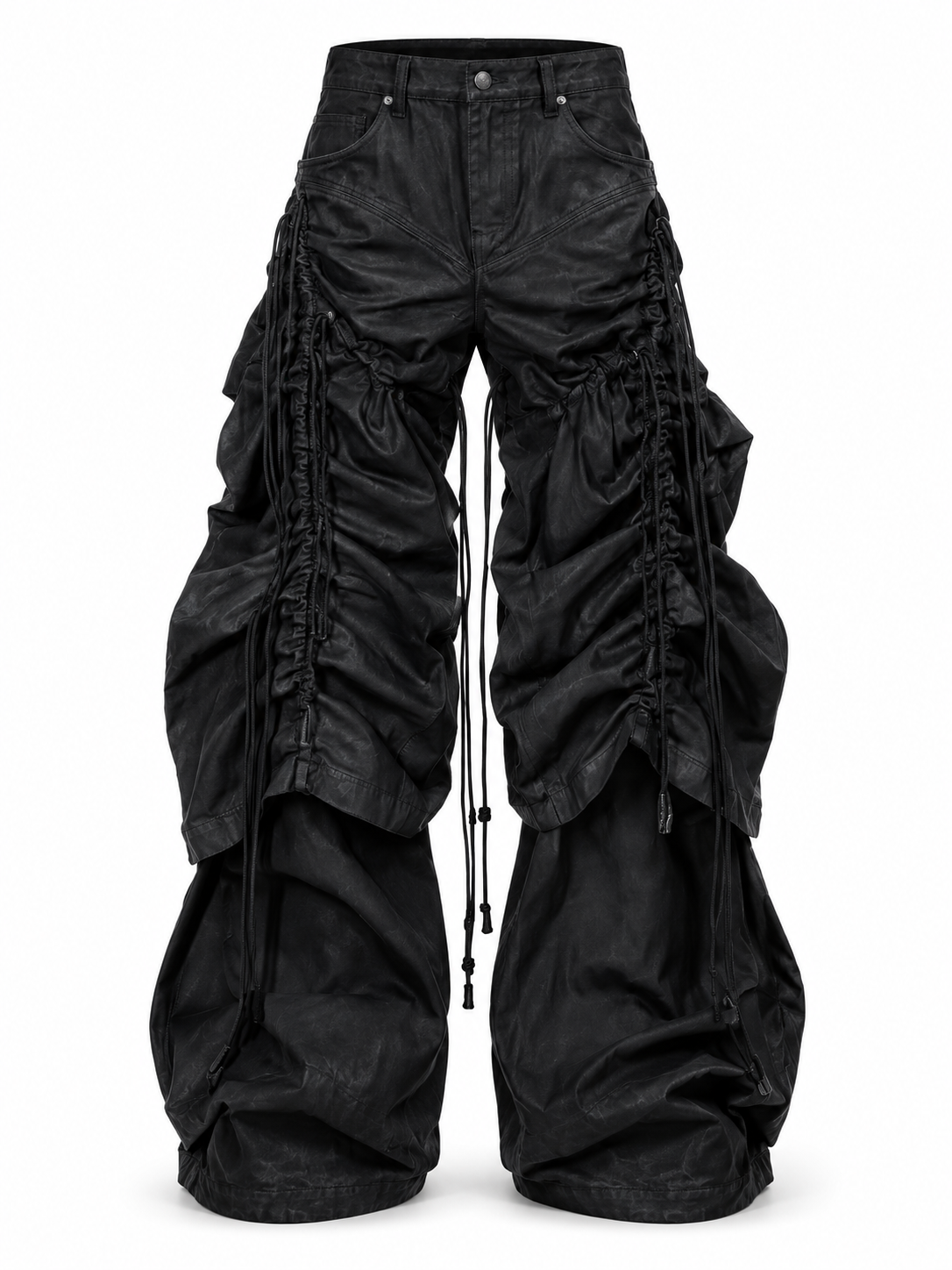 DARK NICHE STRUCTURED PLEATED WAXED HEAVYWEIGHT BAGGY JEANS Secondary image