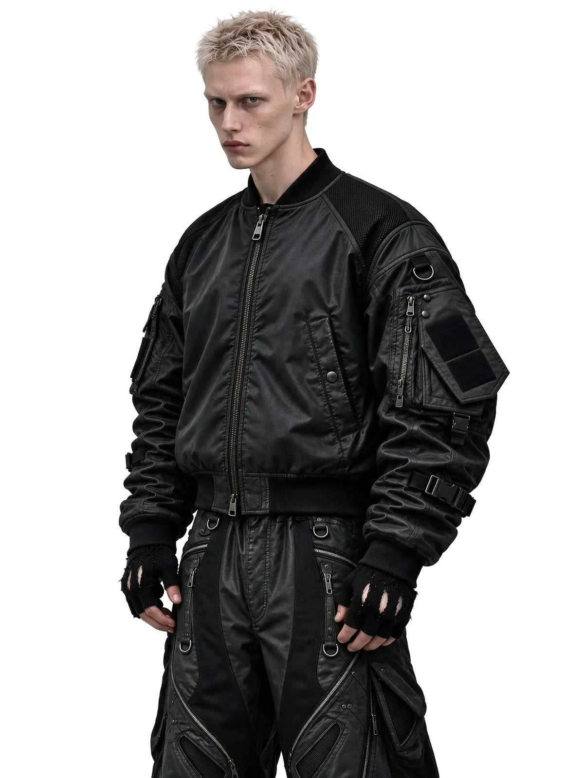 Monochrome street hoodie with hidden zipper features a clean solid-tone design and discreet concealed zipper detail, maintaining sleek minimalist lines while adding subtle functional edge for versatile urban street styling.