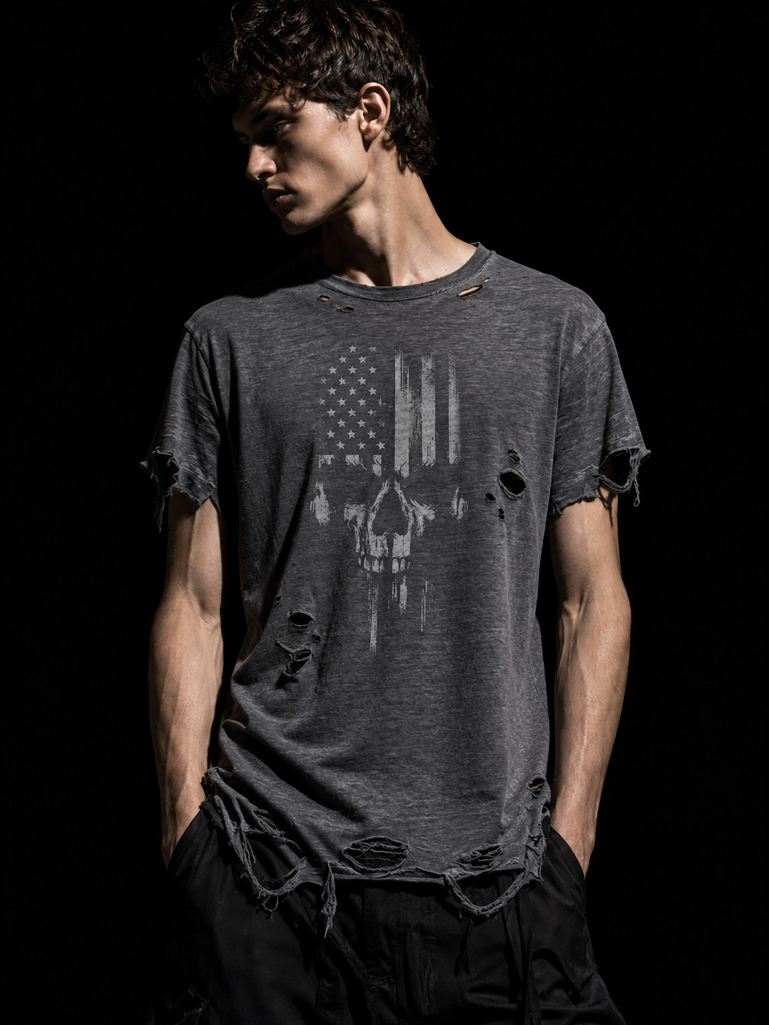Palm-tree tropical skate casual wear printed with vivid palm tree graphics full of tropical vacation atmosphere.