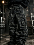 MULTI-WAIST RIVET CAMO CARGO PANTS