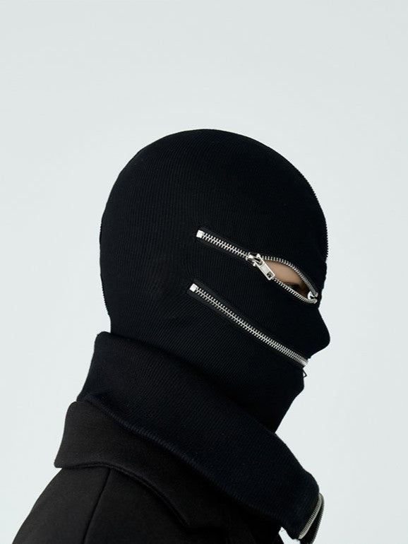 Patchwork loose street zip hoody with mixed fabric panels and a relaxed slouchy cut, bringing eclectic DIY underground flair to dark alternative layered looks.