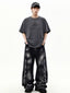 Rip-repair-patch distressed denim, artistic rip details paired with vintage repair patches create authentic worn-in texture. Grunge distressed design fits alternative streetwear and retro casual matching.