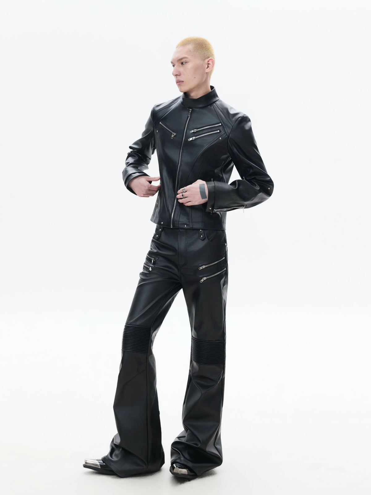 Oversized goth shirt featuring subtle shadow print motifs, crafted for loose, moody layering and dark alternative street aesthetics.