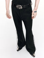 Somber layered punk zip jacket with moody dark tones and stacked construction, loaded with rebellious punk grit to anchor alternative street ensembles.