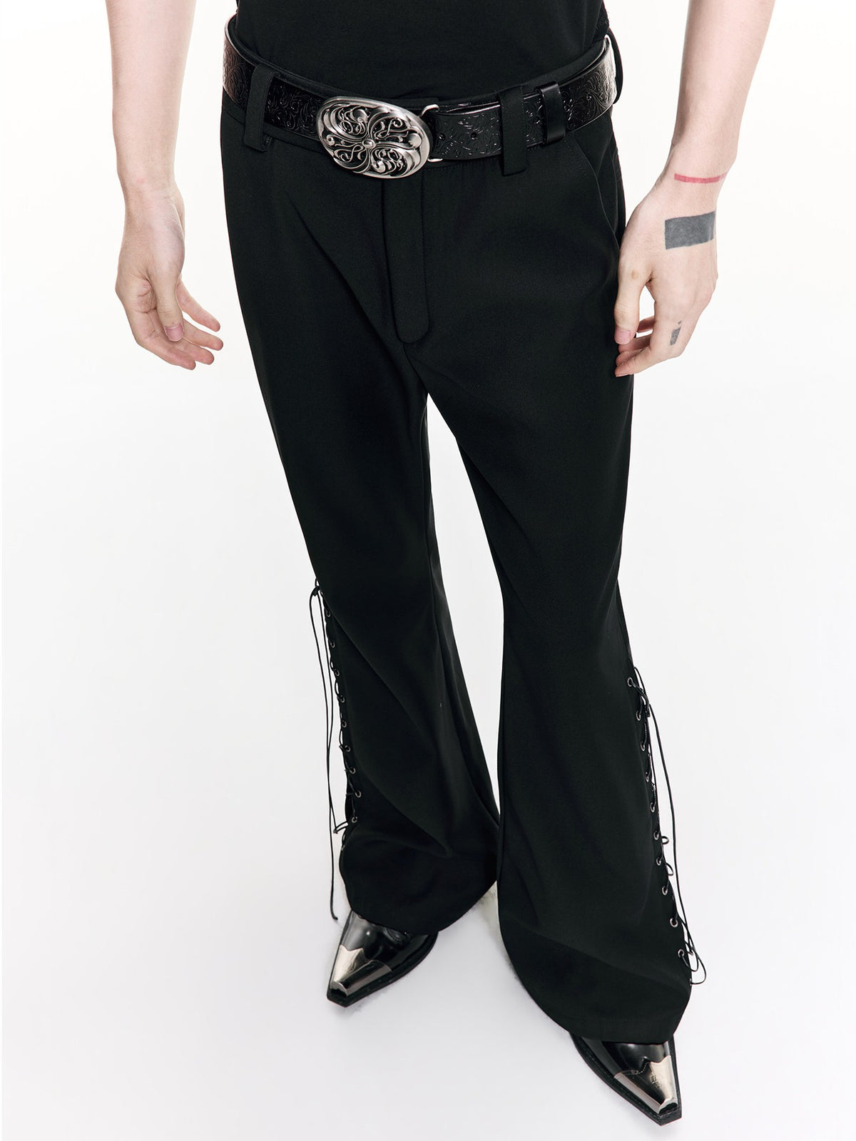 Somber layered punk zip jacket with moody dark tones and stacked construction, loaded with rebellious punk grit to anchor alternative street ensembles.