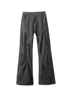 Street layer split seam joggers featuring distinctive split seam construction and a soft relaxed fit, offering dynamic structural detailing ideal for edgy urban street layering.
