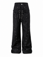 Casual goth tee with structured boxy silhouette, delivering moody dark streetstyle aesthetics.