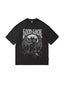 dark thorn print highlights gothic charm, this edgy oversized tee creates striking underground street looks for daily wear