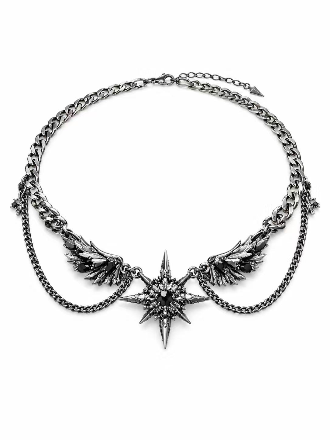 DARK GOTHIC WING CHOKER CLAVICLE NECKLACE Secondary image