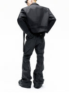 Urban vibe split seam cargo jacket with distinct split seam construction and practical cargo pockets, bringing dynamic textured detailing and modern gritty streetwear character to layered fits.