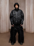 Vampire fangs street zip hoodie comes with full-zip closure and a slouchy oversized fit, adorned with sharp vampire fangs graphic artwork. Made from soft brushed fleece for warmth and comfort, it merges gothic vampire horror motifs with bold urban street attitude. Great for layering, this hoodie is perfect for Halloween nights and year-round dark alternative streetwear looks.