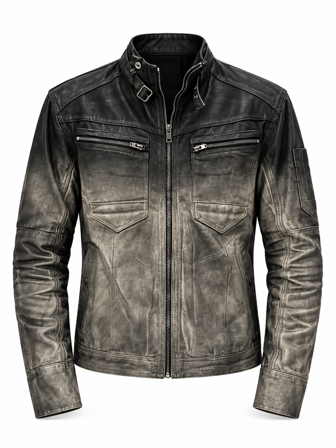 Vintage hiphop washed canvas bomber jacket adopts washed canvas fabric with retro hip-hop vibe and classic bomber silhouette.