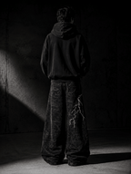 Wasteland worn grunge loose apparel, distressed worn-out texture full of wasteland retro vibe.